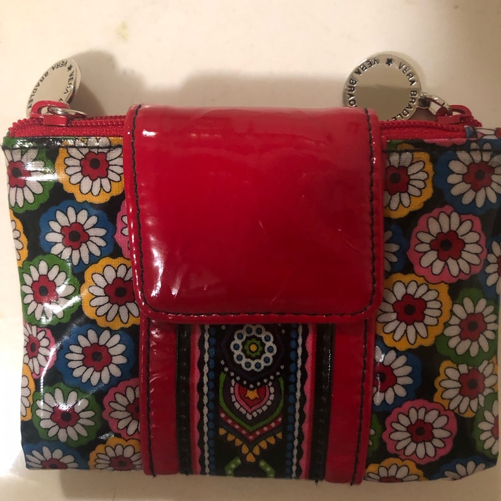 New Vera Bradley Bohemian Frill 2 zippers & snap closure with credit card slits